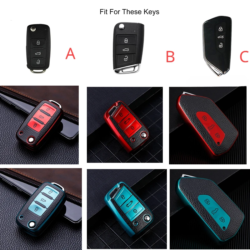 Funda TPU para llave VW Golf, Passat, Polo y Skoda Octavia