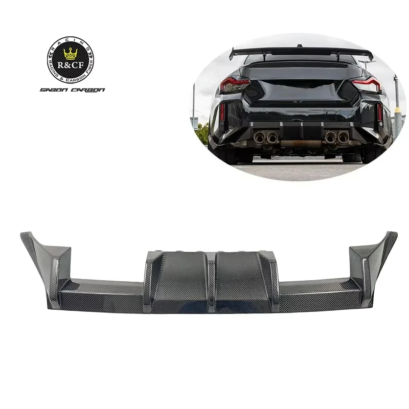 BMW G87 M2 2023 Labio difusor trasero de carbono 3 aletas estilo MP