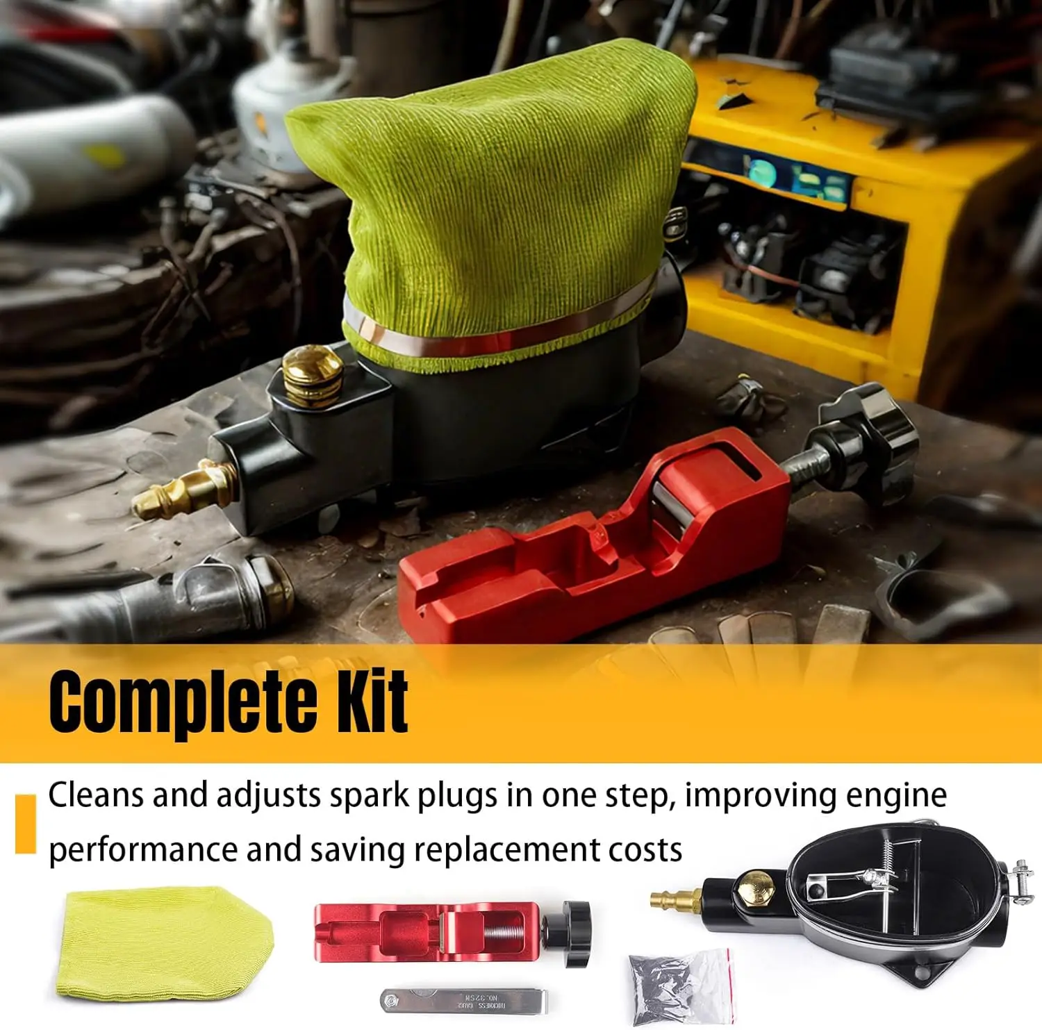 Kit neumático de limpieza de bujías para alojamientos de 10-16 mm - imagen 2