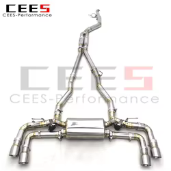 CEES Tuning Escape catback con válvula para BMW 540i G30/G38