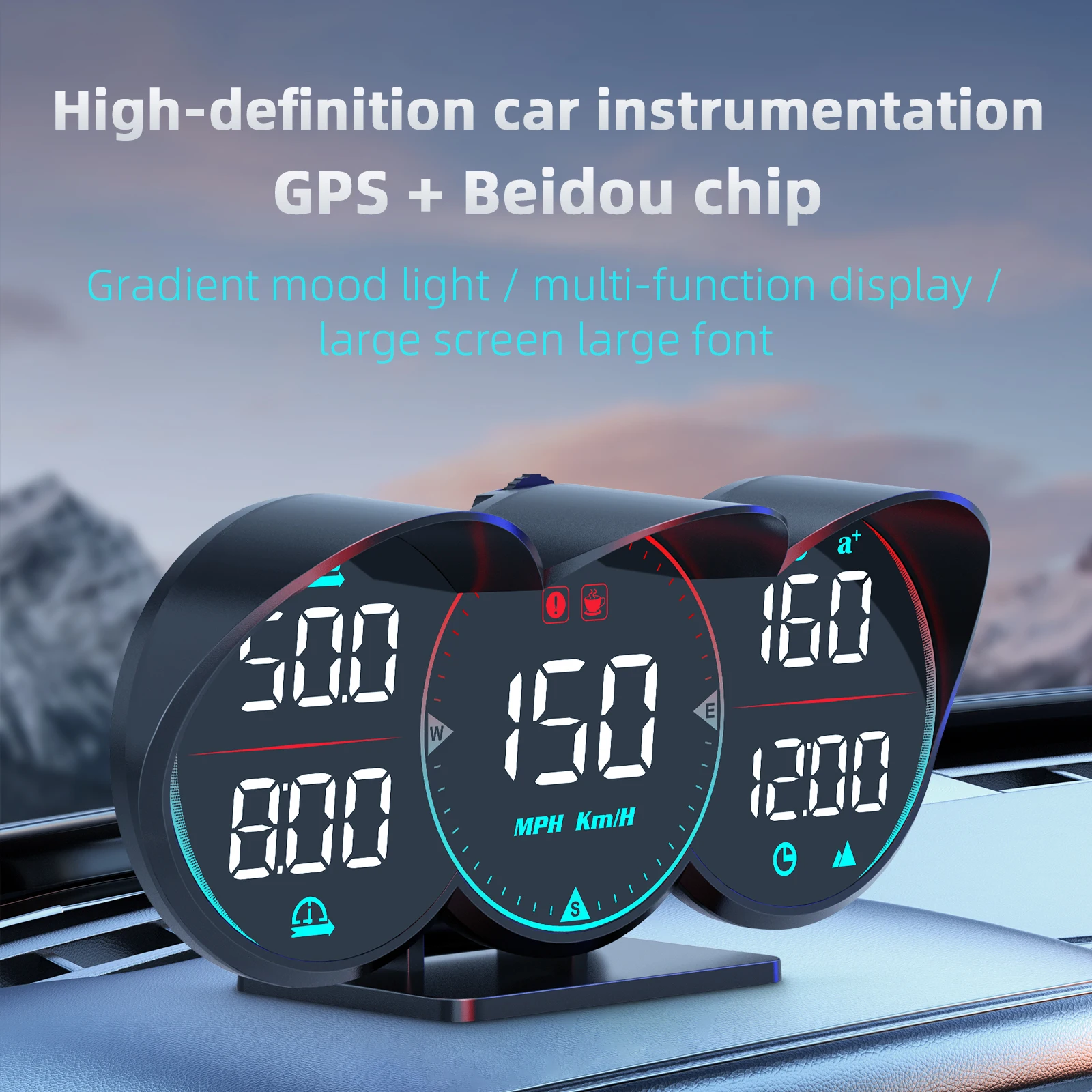 HUD G17 Head-Up Display velocímetro GPS y brújula universal - imagen 2