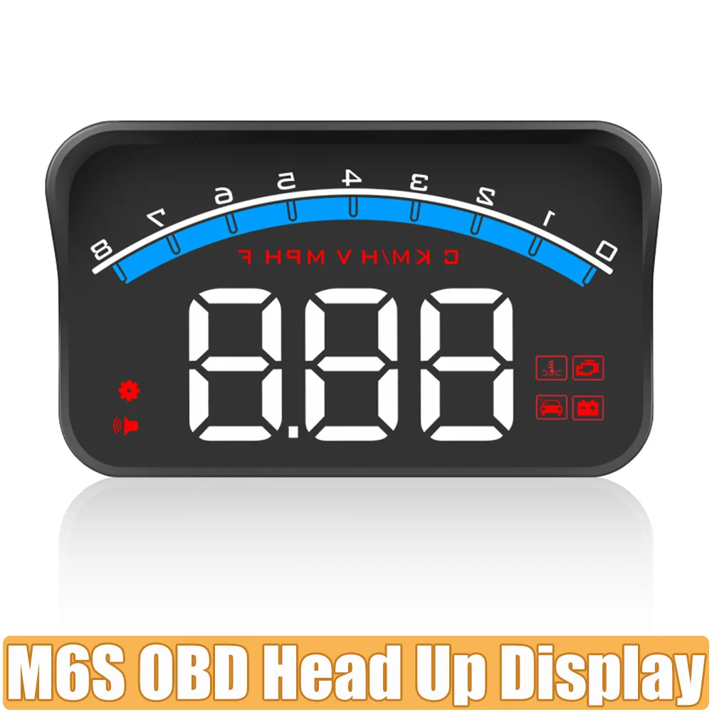M6S pantalla HUD OBD2 con velocímetro digital para coche - imagen 2