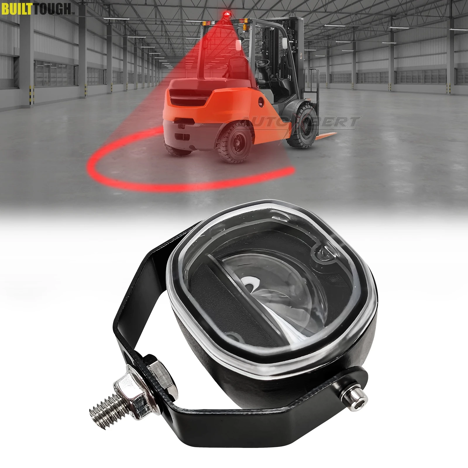 Luz LED roja de advertencia para carretilla elevadora impermeable