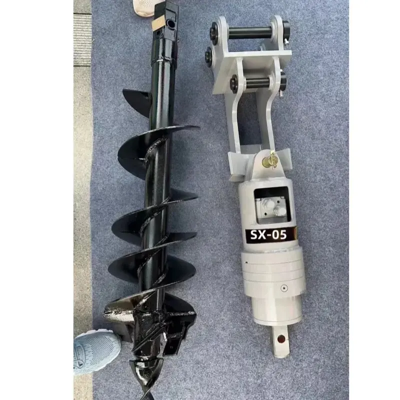 Taladro de tierra hidráulico de alta calidad para accesorios de excavadora Material duro duradero con componente de caja de cambios central - imagen 3