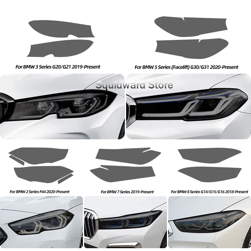 Película protectora ahumada de TPU para faros BMW Serie 1-7