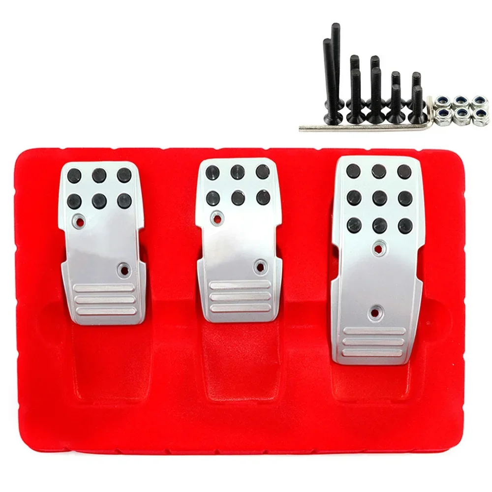 Kit de cubiertas de pedales universal de aluminio antideslizante
