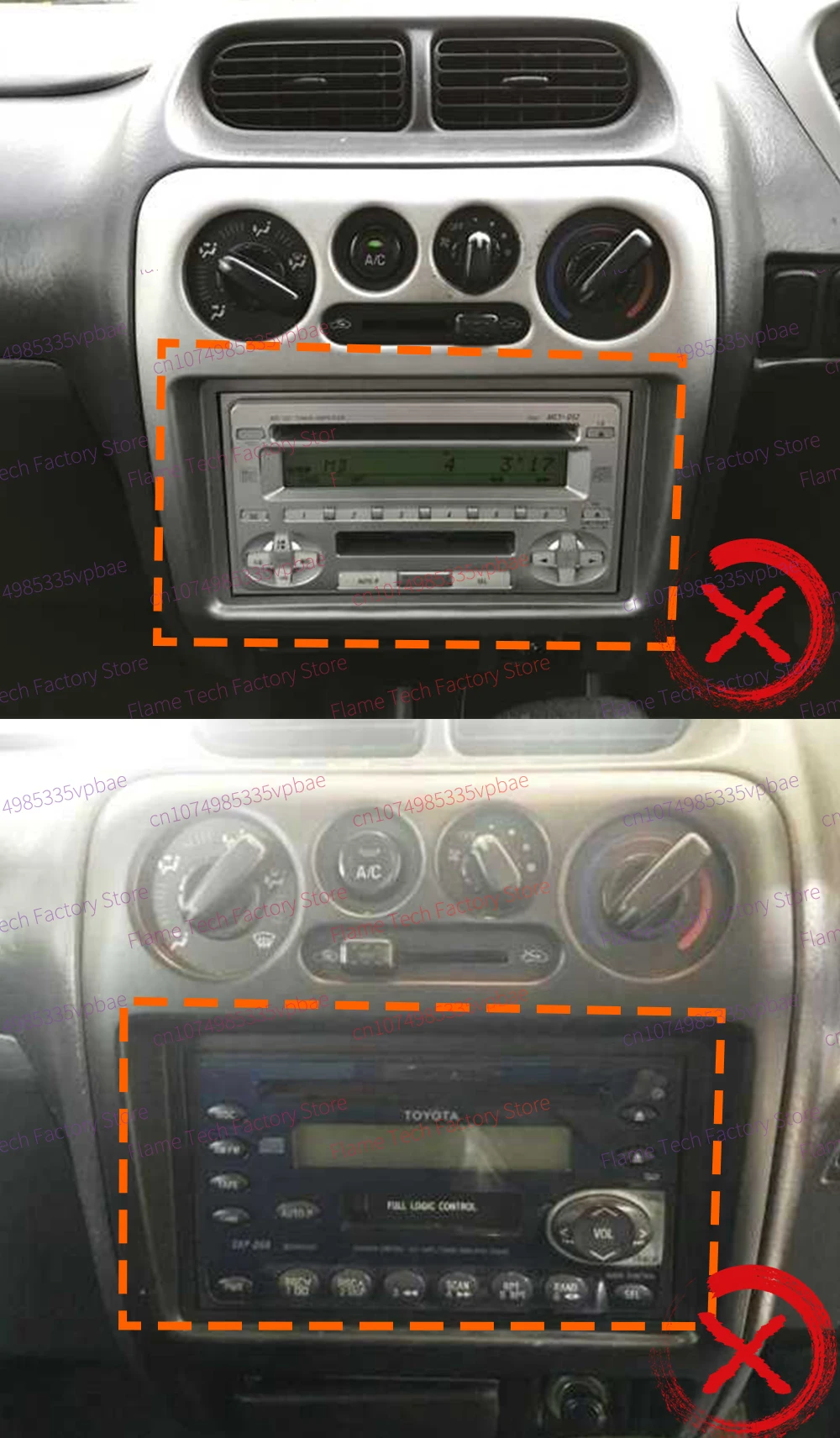 Vista del sistema multimedia 1 Din para coche