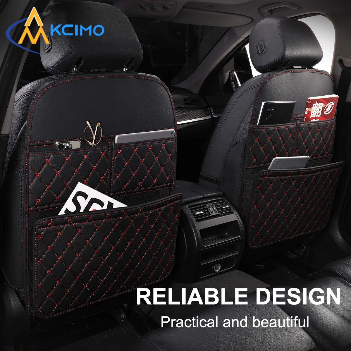 Organizador asiento trasero coche universal con alfombrilla PU