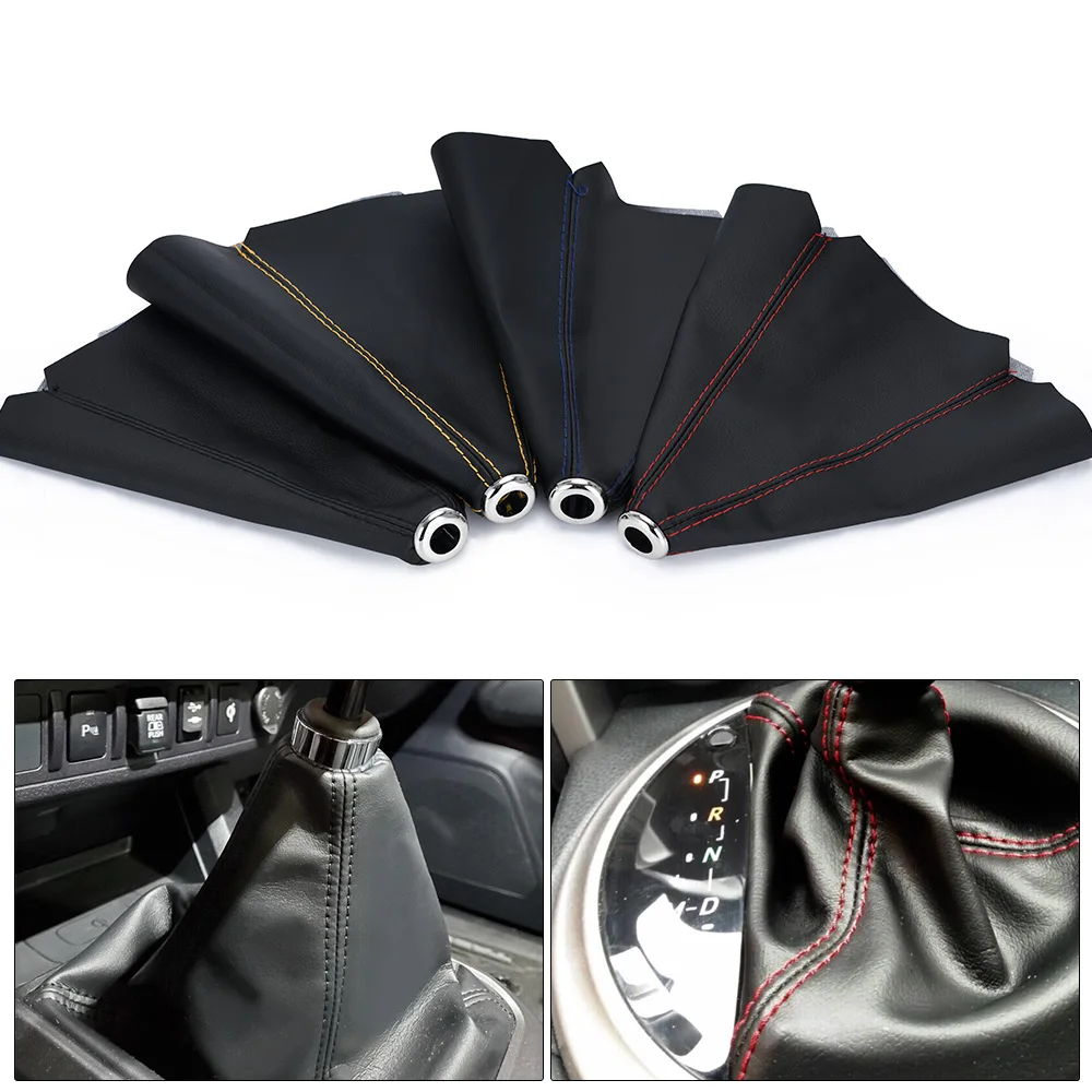 Funda protectora cuero y fibra de carbono para palanca cambios 16mm - imagen 2