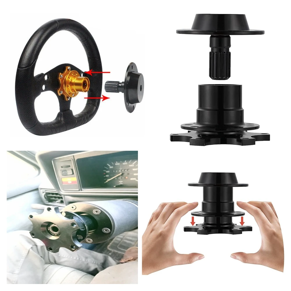 Kit cubo liberación rápida para volante carreras universal 6 orificios - imagen 5
