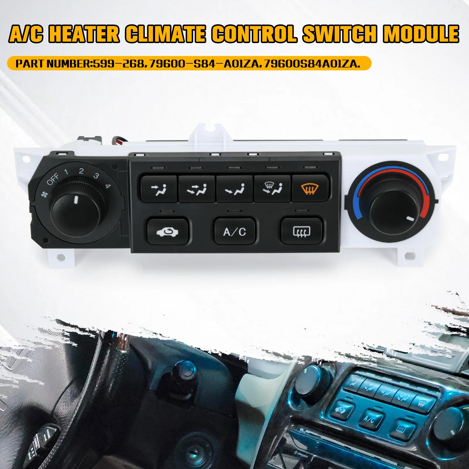 Honda Accord 98-00 79600-S84 Módulo de control del climatizador - imagen 3