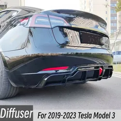 Difusor trasero negro para Tesla Model 3 (2019-2023)