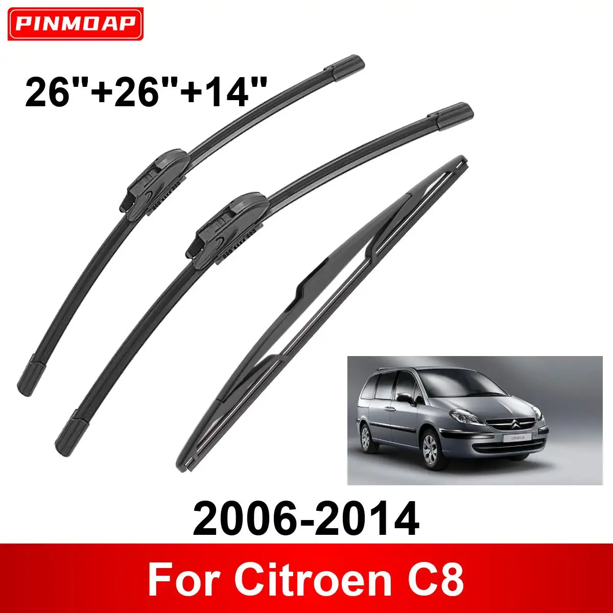 Escobillas limpiaparabrisas Citroën C8 2006-2014 delanteras y traseras