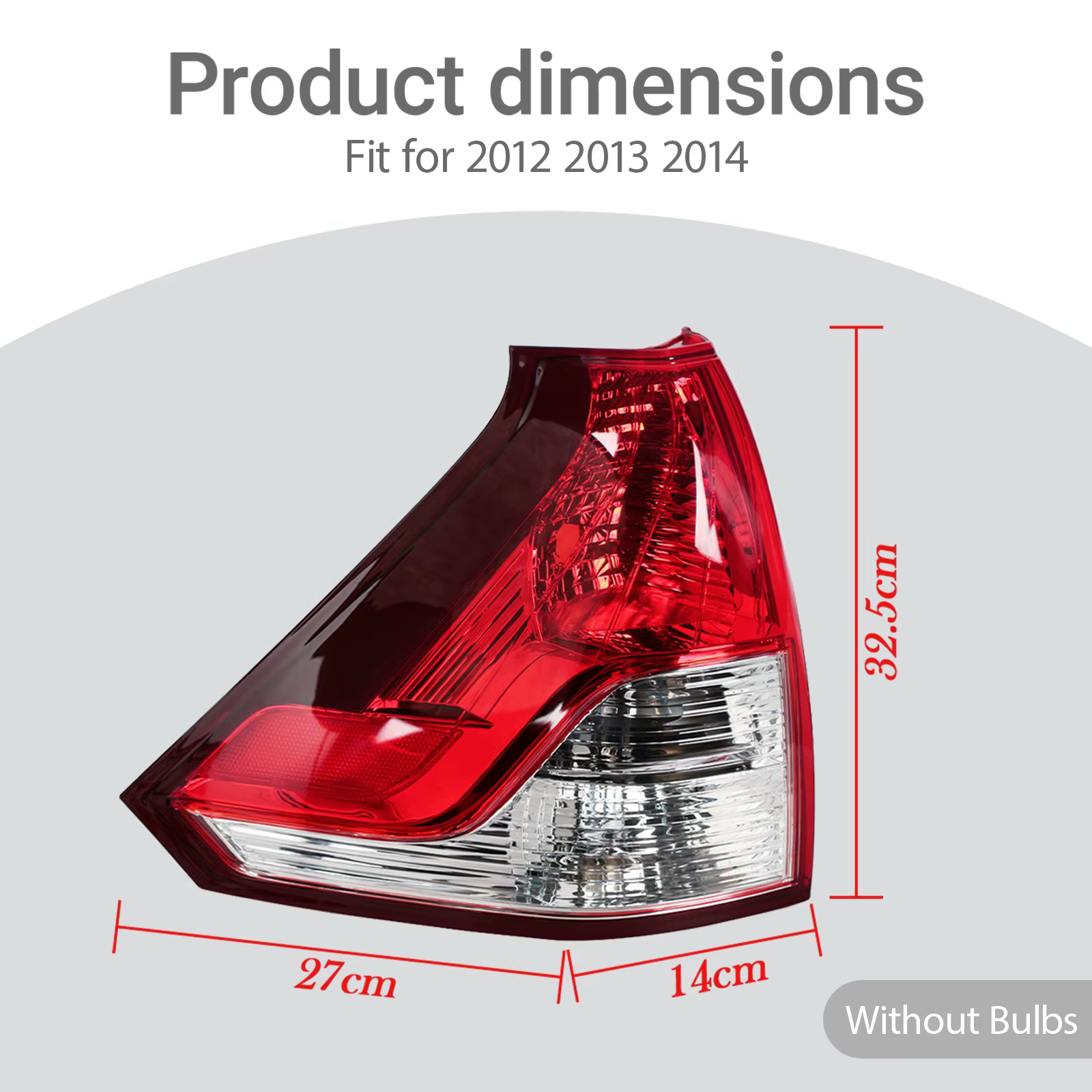 Piloto trasero de freno para Honda CR-V 2012-2014, sin bombillas - imagen 3