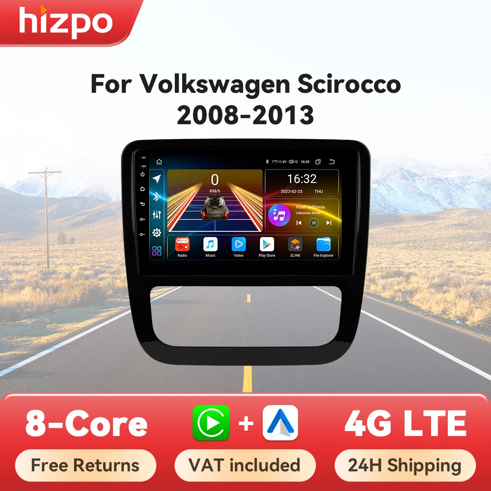 Autoradio Hizpo Octa Core para VW Scirocco 2008-2013 con CarPlay