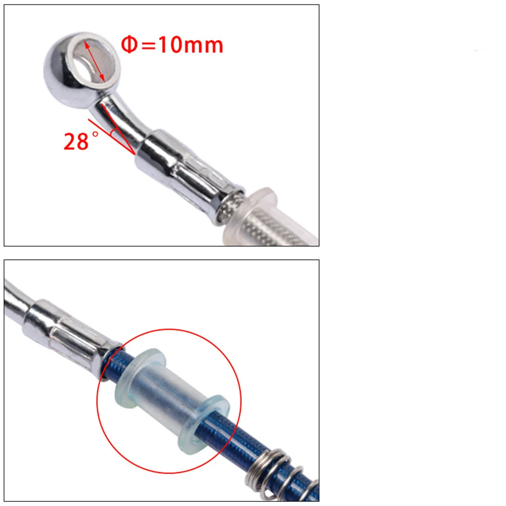 Latiguillo de freno trenzado de acero para moto universal - imagen 4