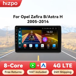 Hizpo2 din Android 13 Radio automática para Opel Zafira B Astra H 2005-2014 Carplay 4G reproductor de vídeo Multimedia para coche GPS Autoradio 7862S