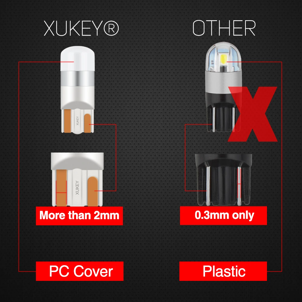 Bombilla LED T10 W5W 194 168 CANBUS sin error Xukey - imagen 4