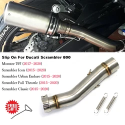 Tubo intermedio de escape Ducati Scrambler 800 y Monster 797