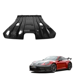 Piezas de coche Langyu, labio difusor trasero de fibra de carbono seco para Porsche 911 992 Carrera, placa protectora inferior estilo GT3 mejorada
