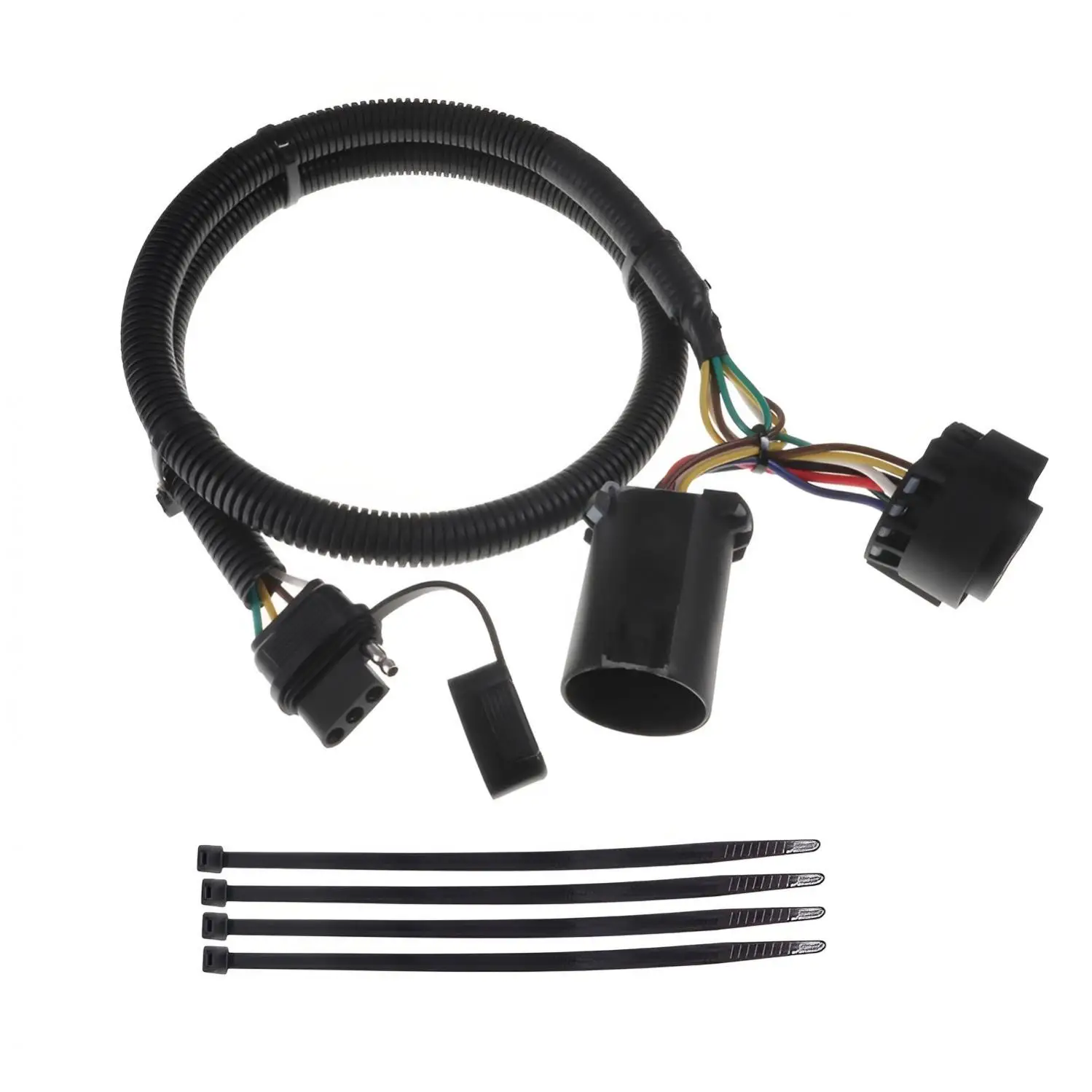 Arnés eléctrico 4 vías, 12 V, para remolque con conector de 7 vías