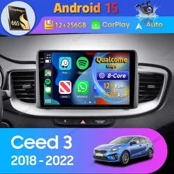 Reproductor Android Auto CarPlay Kia Ceed 2018-2022 GPS cámara