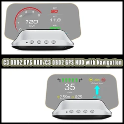 Proyector HUD C3 Plus OBD2 velocímetro digital parabrisas