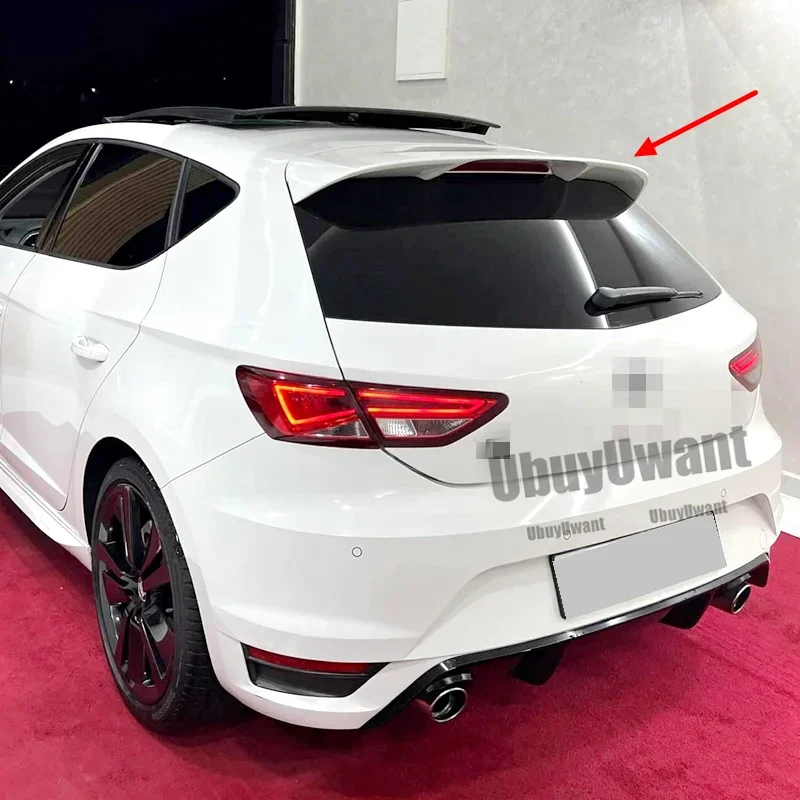 Alerón de labio de techo trasero para Volkswagen Seat LEON MK3 5F FR estilo alerón Hatchback 2012 - 2020 decoración de ala trasera de coche - imagen 3