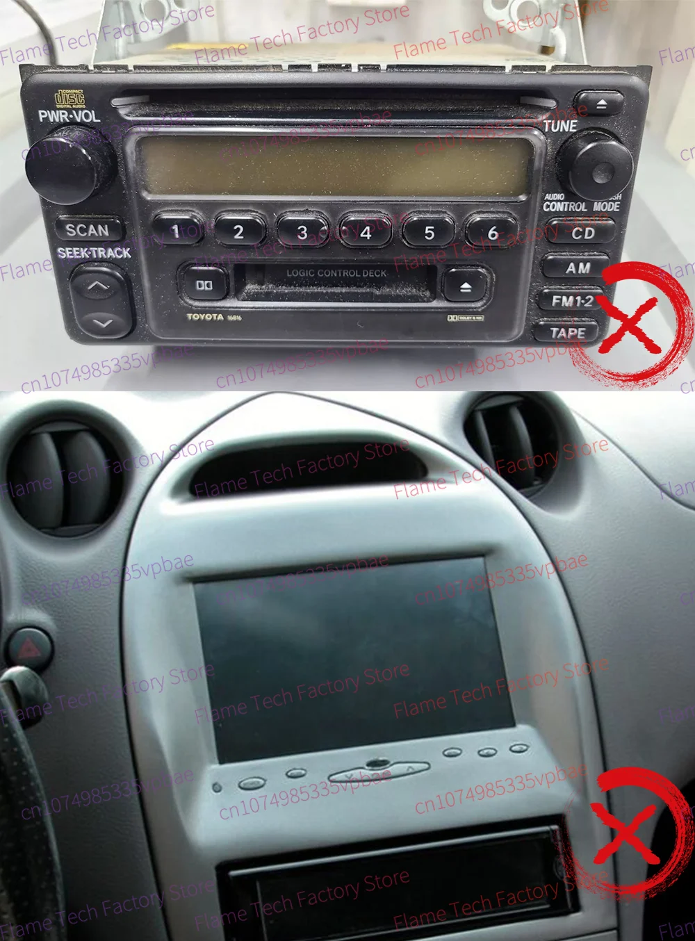Radio Android 2Din instalada en Toyota Celica