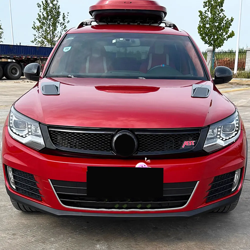 Rejilla parachoques delantero carbono negro VW Tiguan 2013-2017 - imagen 4