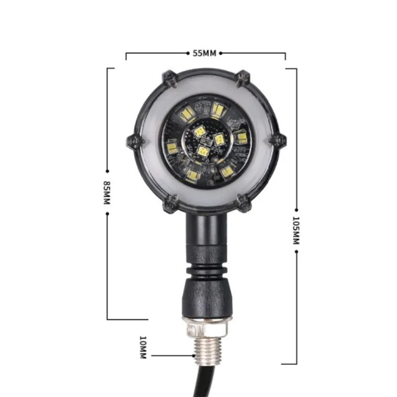Intermitentes LED bicolor universales para moto Harley-Davidson 12 V - imagen 2