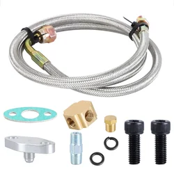 Conjunto mangueras alimentación y retorno turbo trenzado SS T3–T70