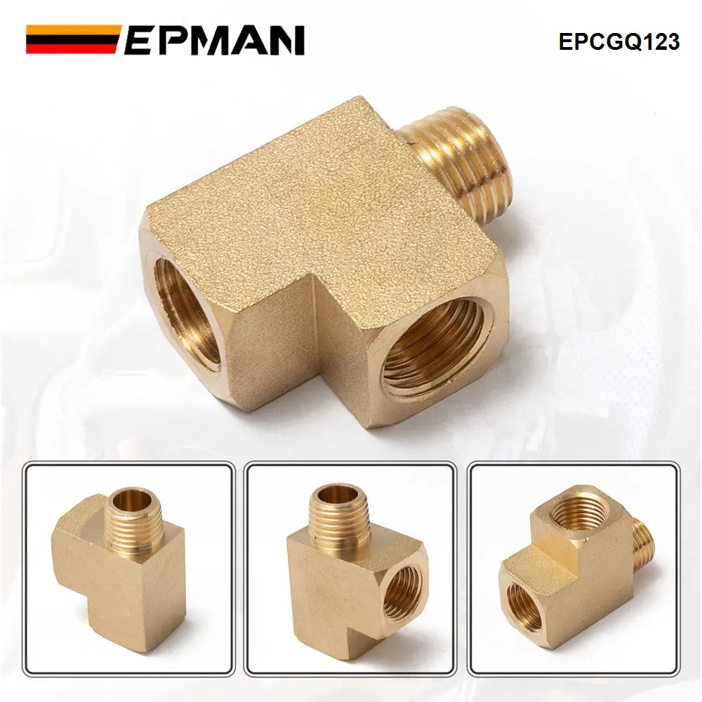 Racor T latón EPMAN rosca 1/4 NPT hembra-macho para aceite y gas - imagen 5