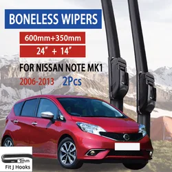 Limpiaparabrisas tipo U para Nissan Note MK1 2006-2013 de goma