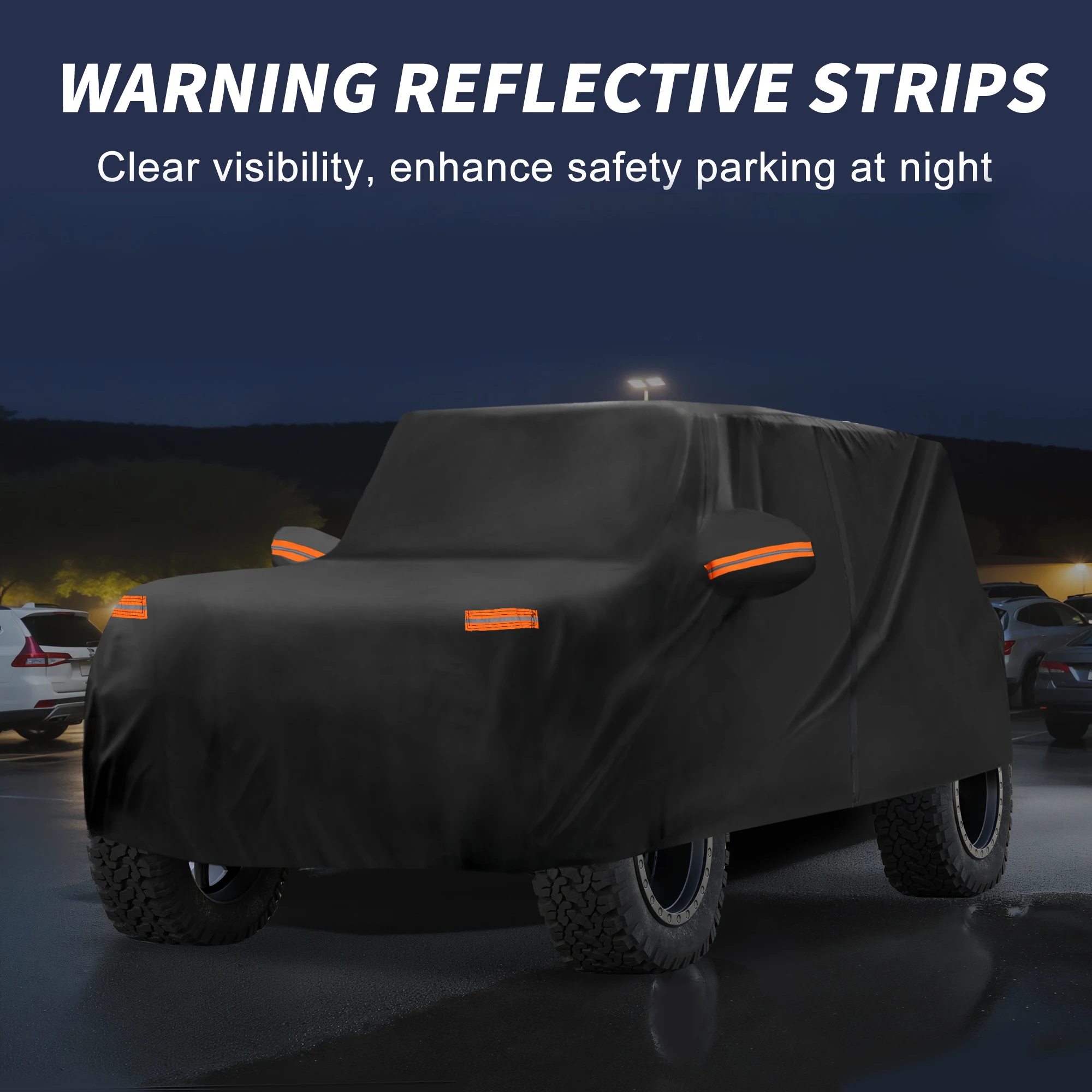 UXCELL para Ford Bronco Sport película de aluminio cubierta completa para exteriores para coche protección contra todo tipo de clima sol lluvia nieve con cremallera para puerta del conductor - imagen 3