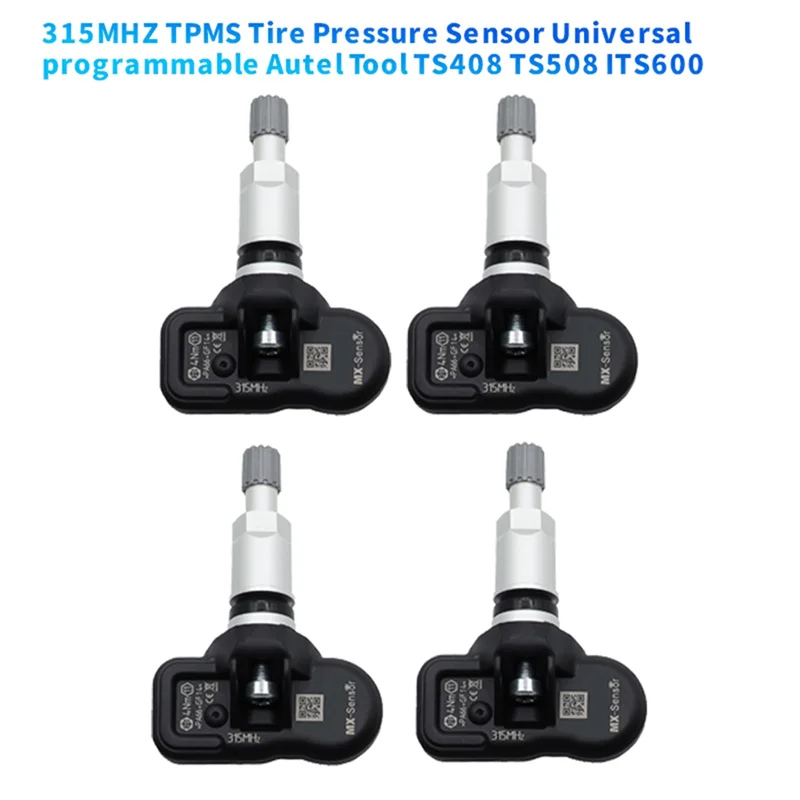 Sensor de presión de neumáticos TPMS Universal, 4 Uds., Sensor MX programable de 315MHZ para herramienta Autel TS408 TS508 ITS600 - imagen 2