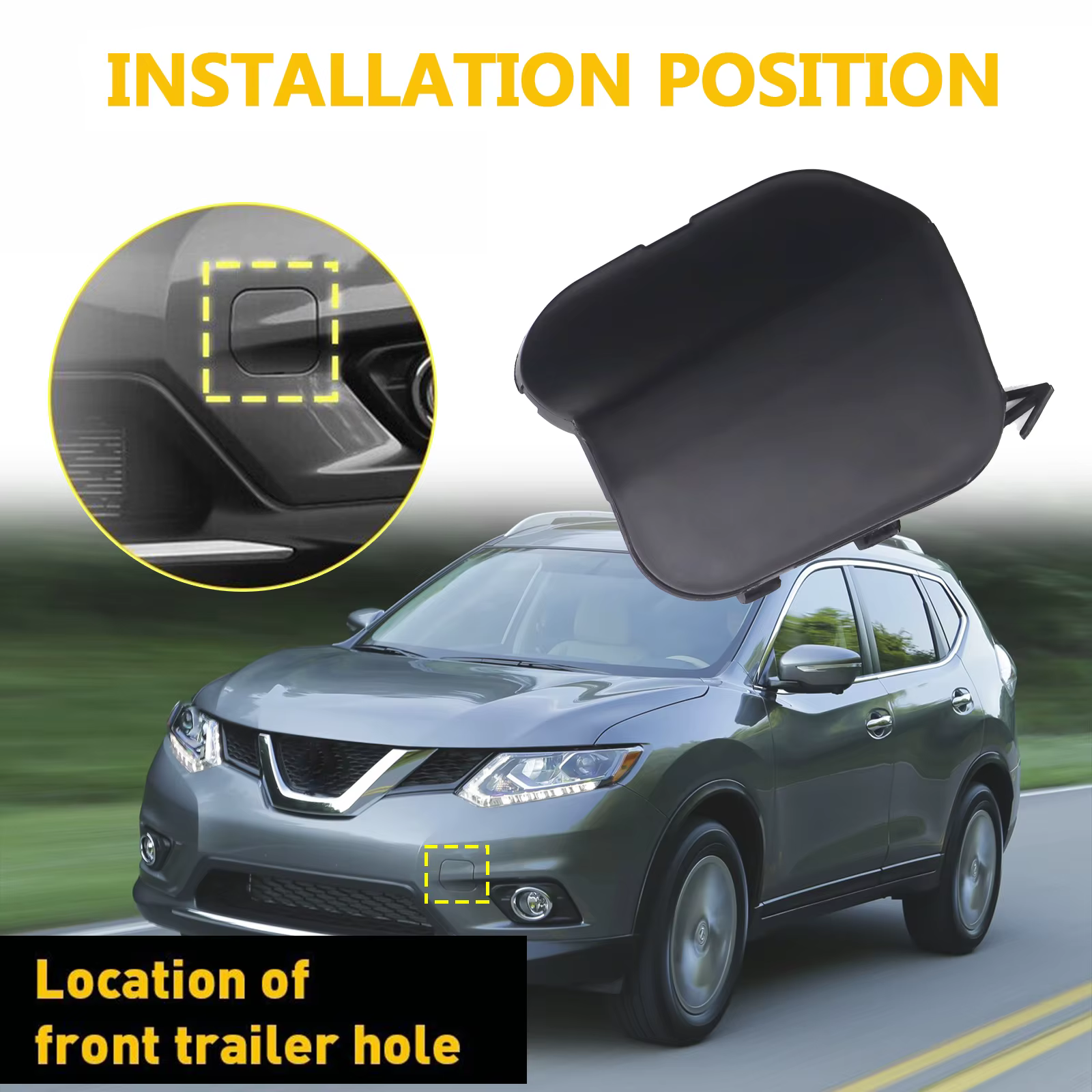 Tapa gancho remolque parachoques Nissan X-Trail T32 622A0-4BA0A - imagen 2
