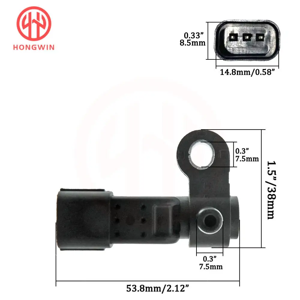 HONGWIN Sensor de posición del cigüeñal y árbol de levas OEM: 37500-PLC-015 / 37840-PLC-006 para Honda Civic / Acura EL 2001-2005, 1.7L - imagen 4
