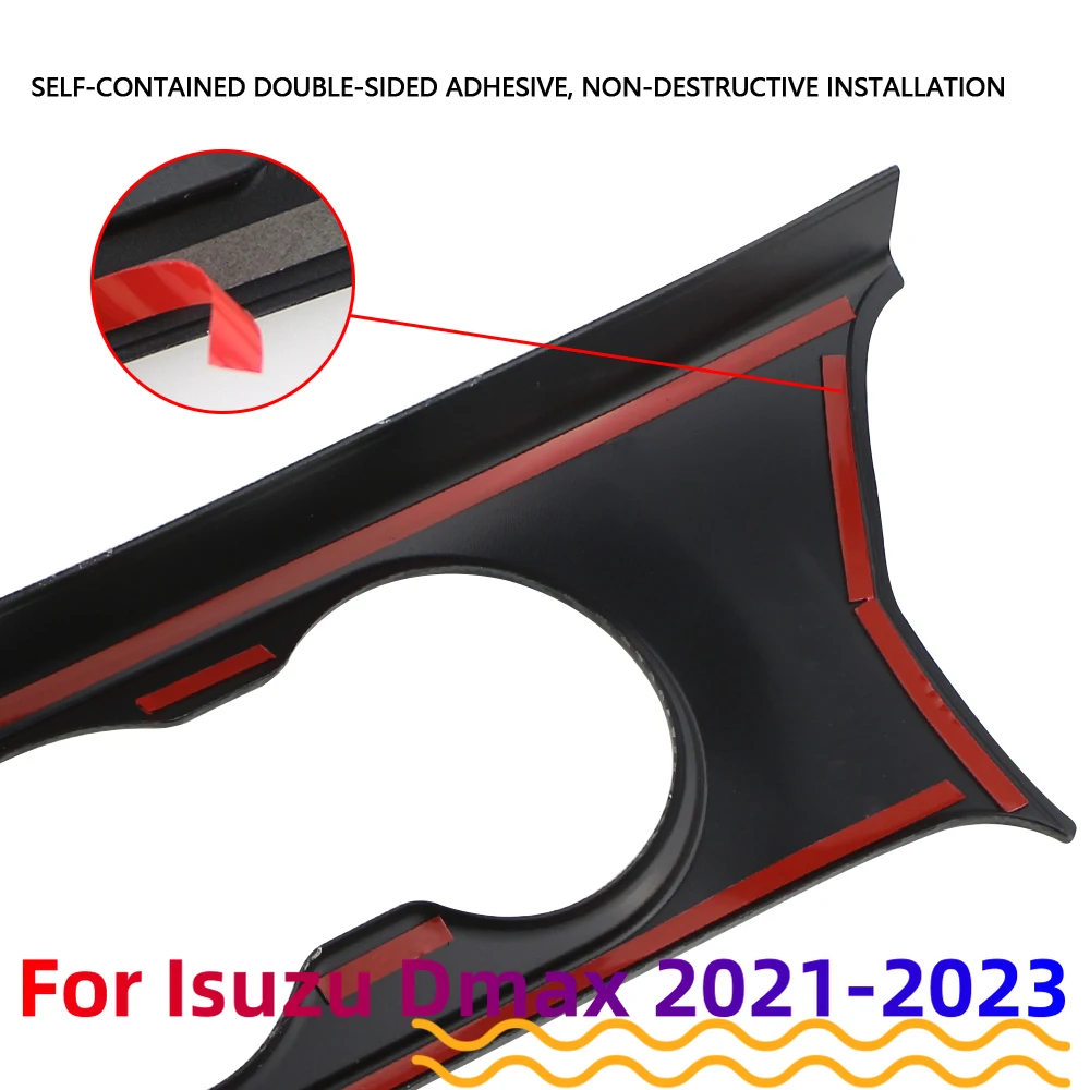 Cubierta adhesiva portavasos fibra de carbono para Isuzu D-Max - imagen 4