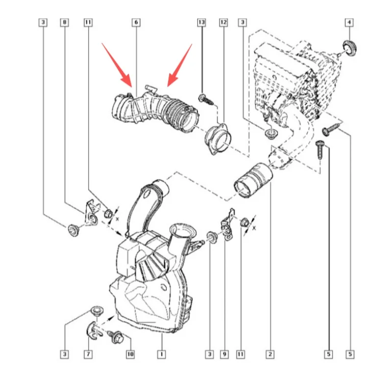 165781165R Conducto de admisión de aire Renault Fluence - imagen 4