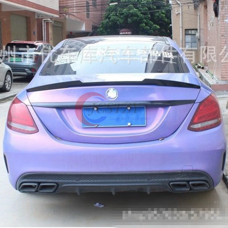 Alerón trasero estilo M4 negro brillante Mercedes Clase C W205 - imagen 5