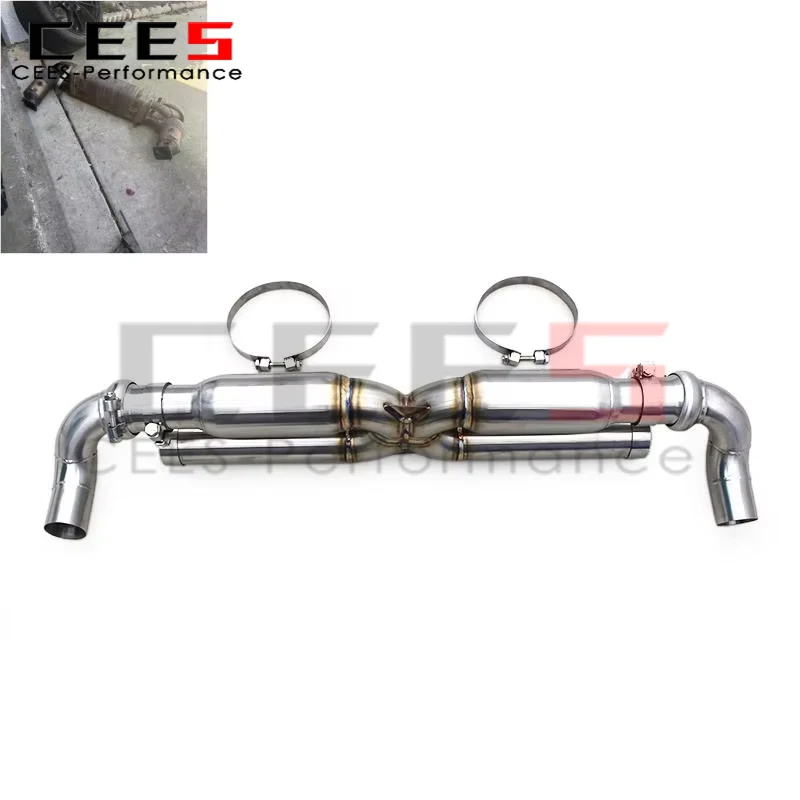 Silenciador de escape cees para Porsche 911 991,2 Carrera 3,0 T 2016-2018 sistema de escape Catback de acero inoxidable X tubo de escape