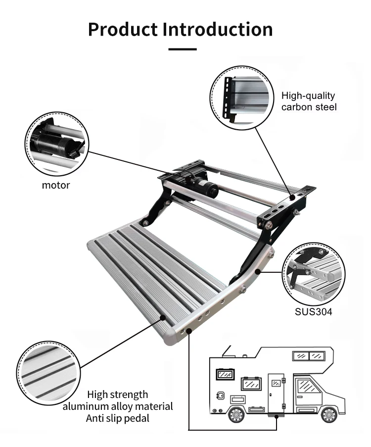 Escalera automática para RV en aluminio ligero - paso eléctrico - imagen 4