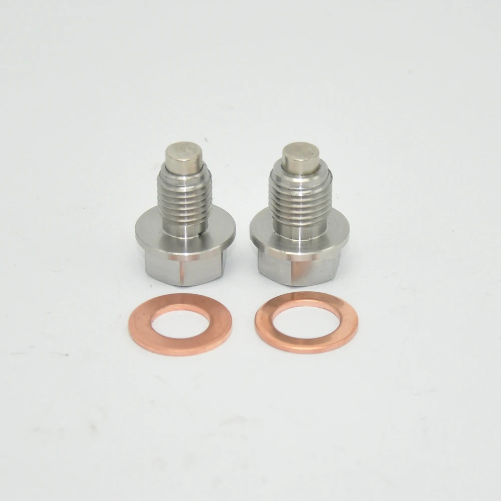 Tornillo tapón de cárter inoxidable M12/M14 con junta de sellado