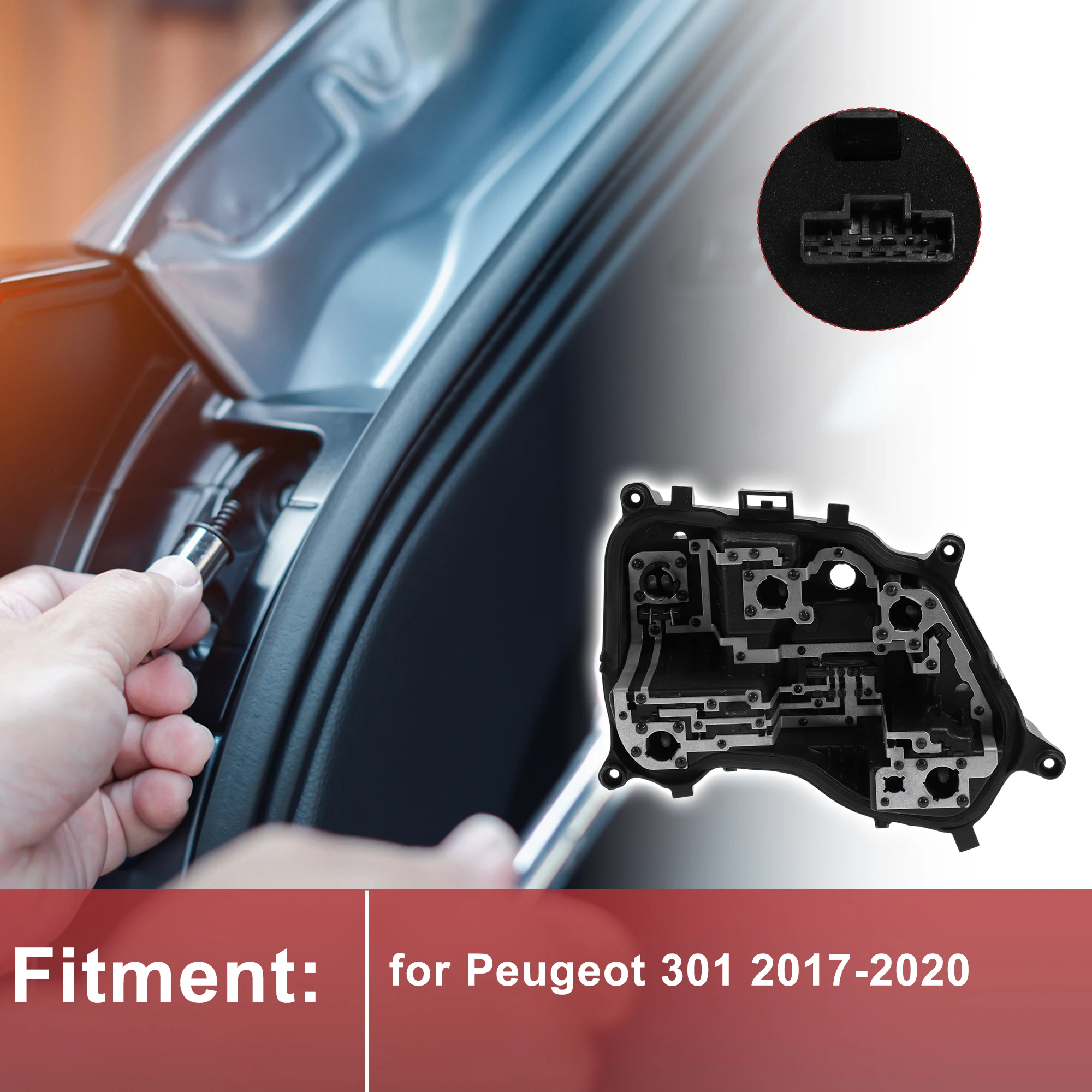 Autohaux portalámparas trasero izquierdo para Peugeot 301 2017-2020
