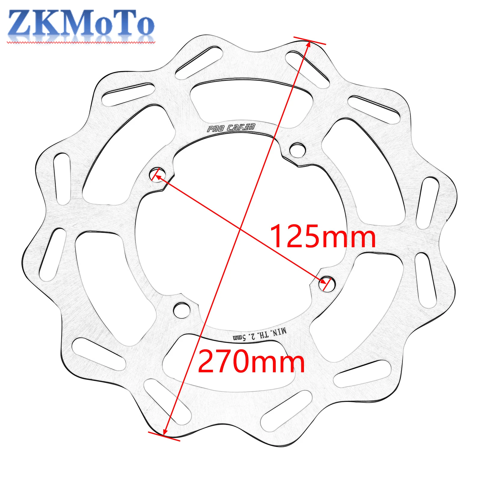 Disco de freno moto 240/270 mm para Kawasaki KX/KLX 2006-2021 - imagen 5