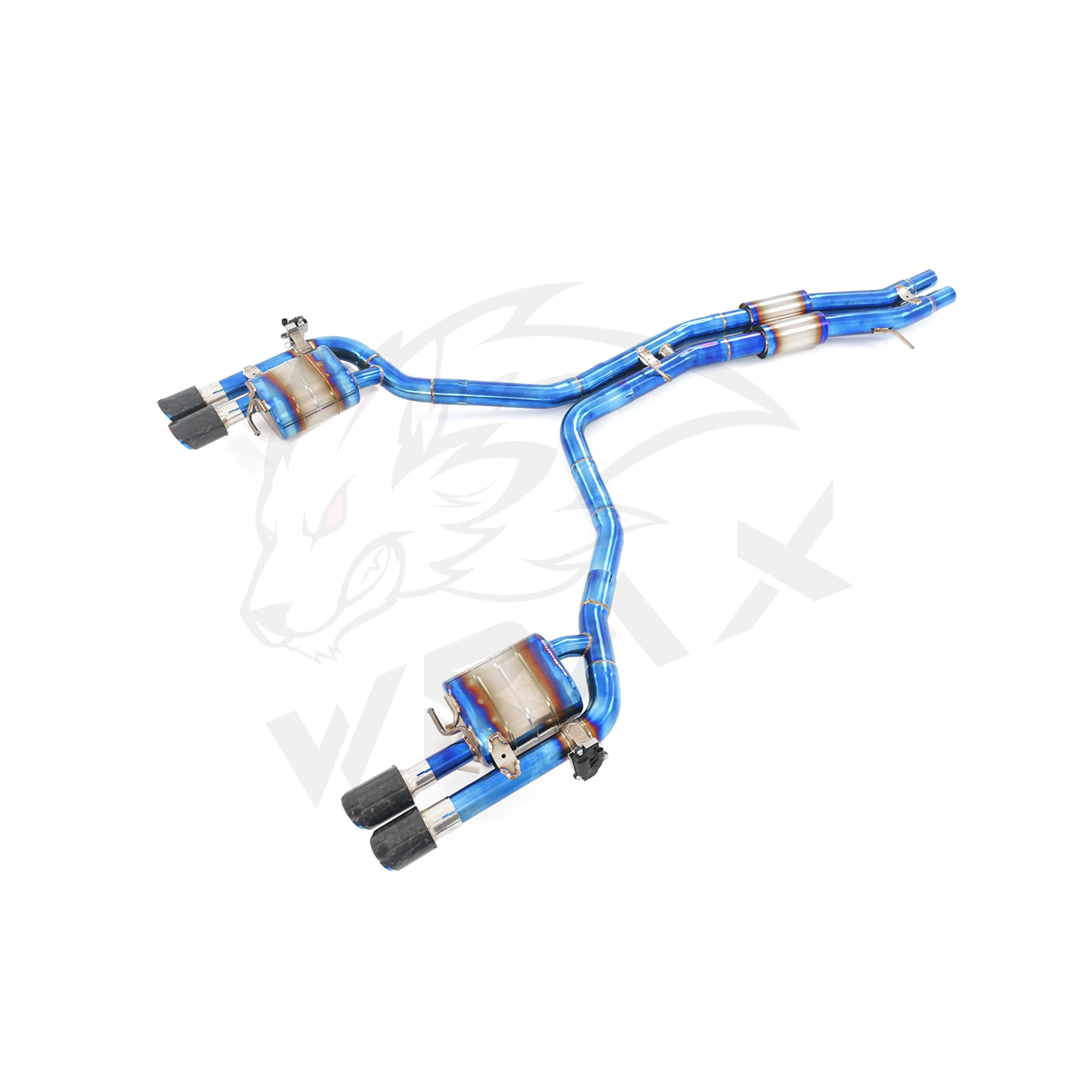 WRAX-escape de titanio para Audi S8 D4, sistemas de válvula de Control de escape eléctrico, accesorios para coche, reemplazo sin pérdidas Catback - imagen 5