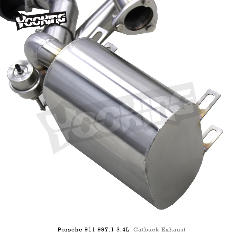 YK OEM Valvetronic silenciador trasero Escape sistema de Escape de coche Catback de acero inoxidable para 911 997/997.1/997.2 2004-2012 - imagen 4