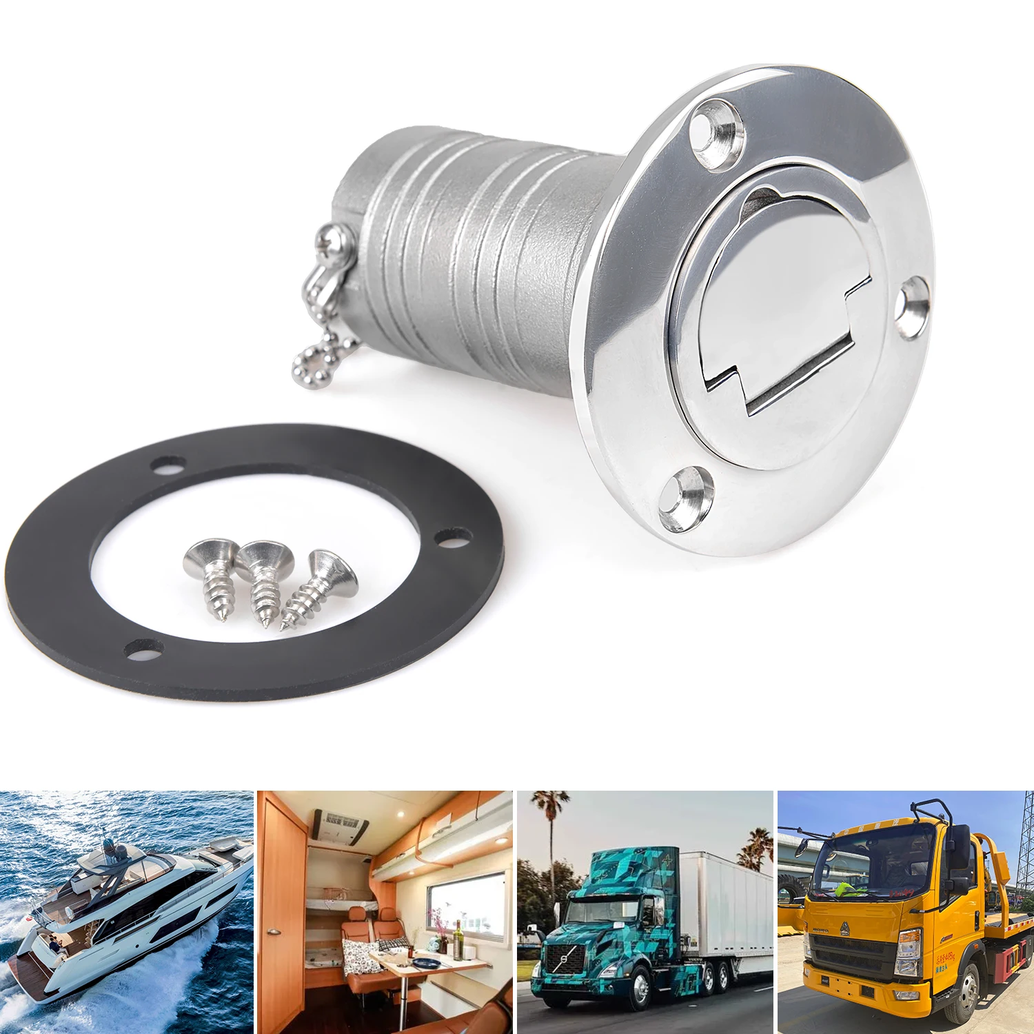 Tapa de llenado inox 316 con cierre de llave – Barco y caravana