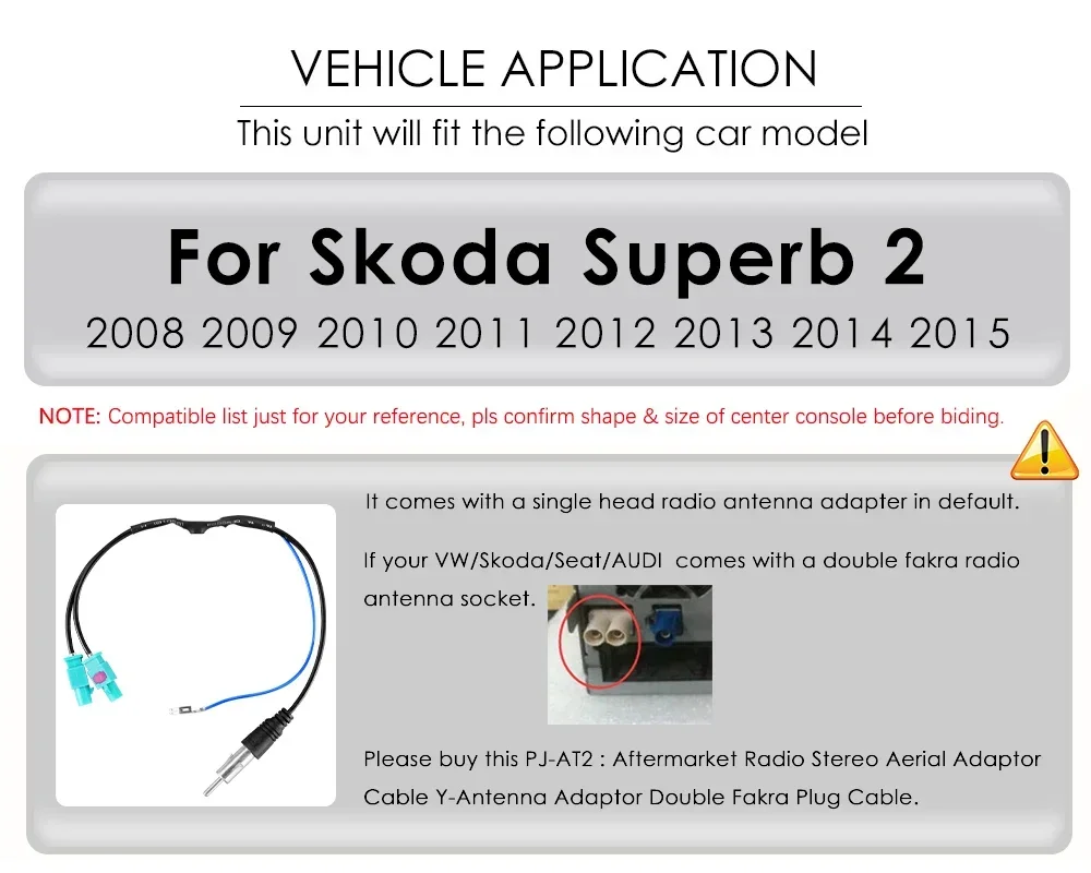 Radio 2 DIN Android Auto para Skoda Superb II 2008-2015 - imagen 2